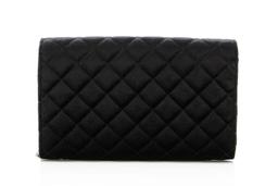Versace Velvet Quilted Medusa Wallet On Chain - Velvet - Black