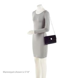 Versace Velvet Quilted Medusa Wallet On Chain - Velvet - Black