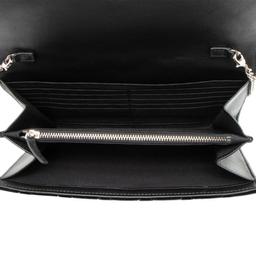 Versace Velvet Quilted Medusa Wallet On Chain - Velvet - Black