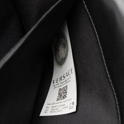 Versace Velvet Quilted Medusa Wallet On Chain - Velvet - Black