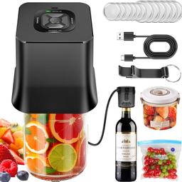 Vicouyi SV001 4-in-1 Electric Mason Jar Vacuum Sealer - Black