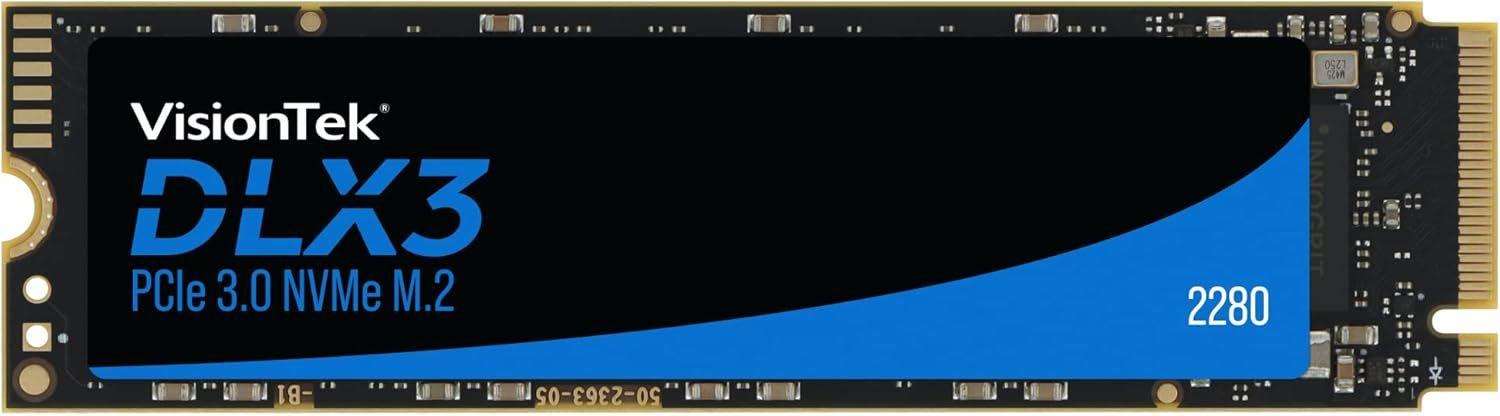 VisionTek  DLX3 2280 M.2 PCIe 3.0 x4 SSD (NVMe) - 1TB - Black - Good