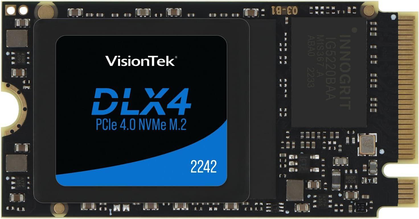 VisionTek  DLX4 2242 M.2 PCIe 4.0 x4 SSD (NVMe) - 2TB - Black - Excellent