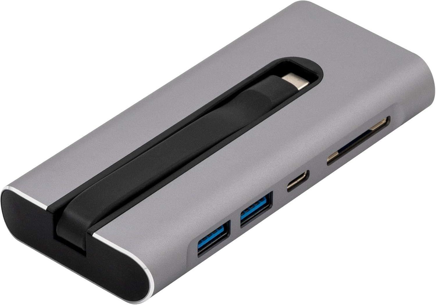 VisionTek  VT300 USB-C Portable Dock - Silver - Good