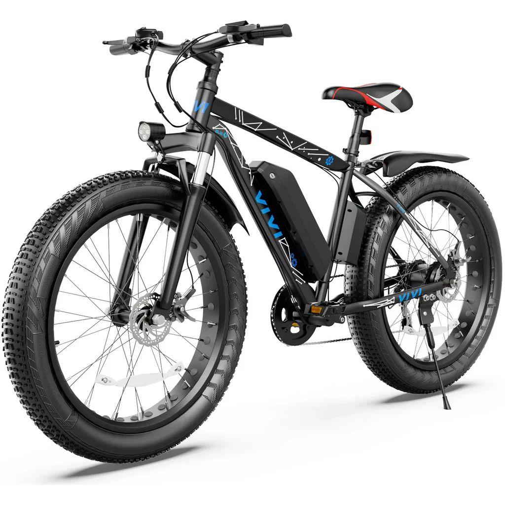 Vivi  26" 4.0 Fat Tire Electric Bike for Adults - Black - Excellent