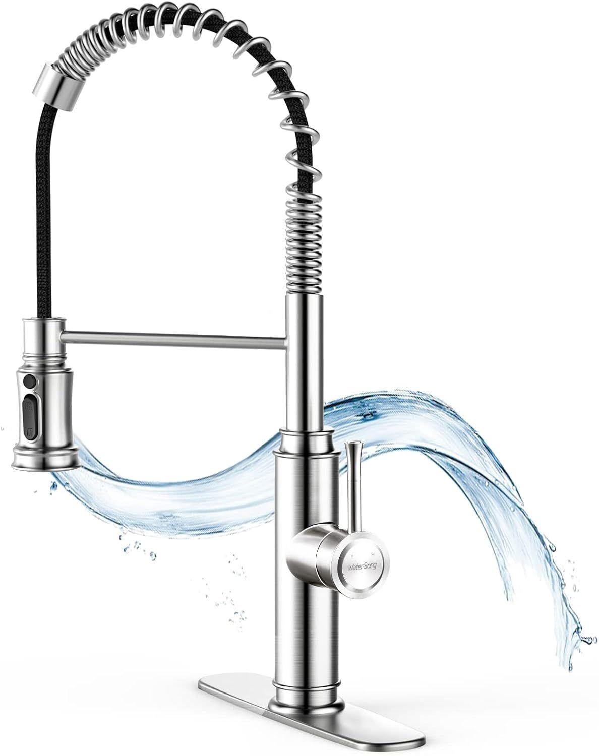 WaterSong  Kitchen Sink Pull-Down Faucet WS062100BN - Stainless Steel - Excellent