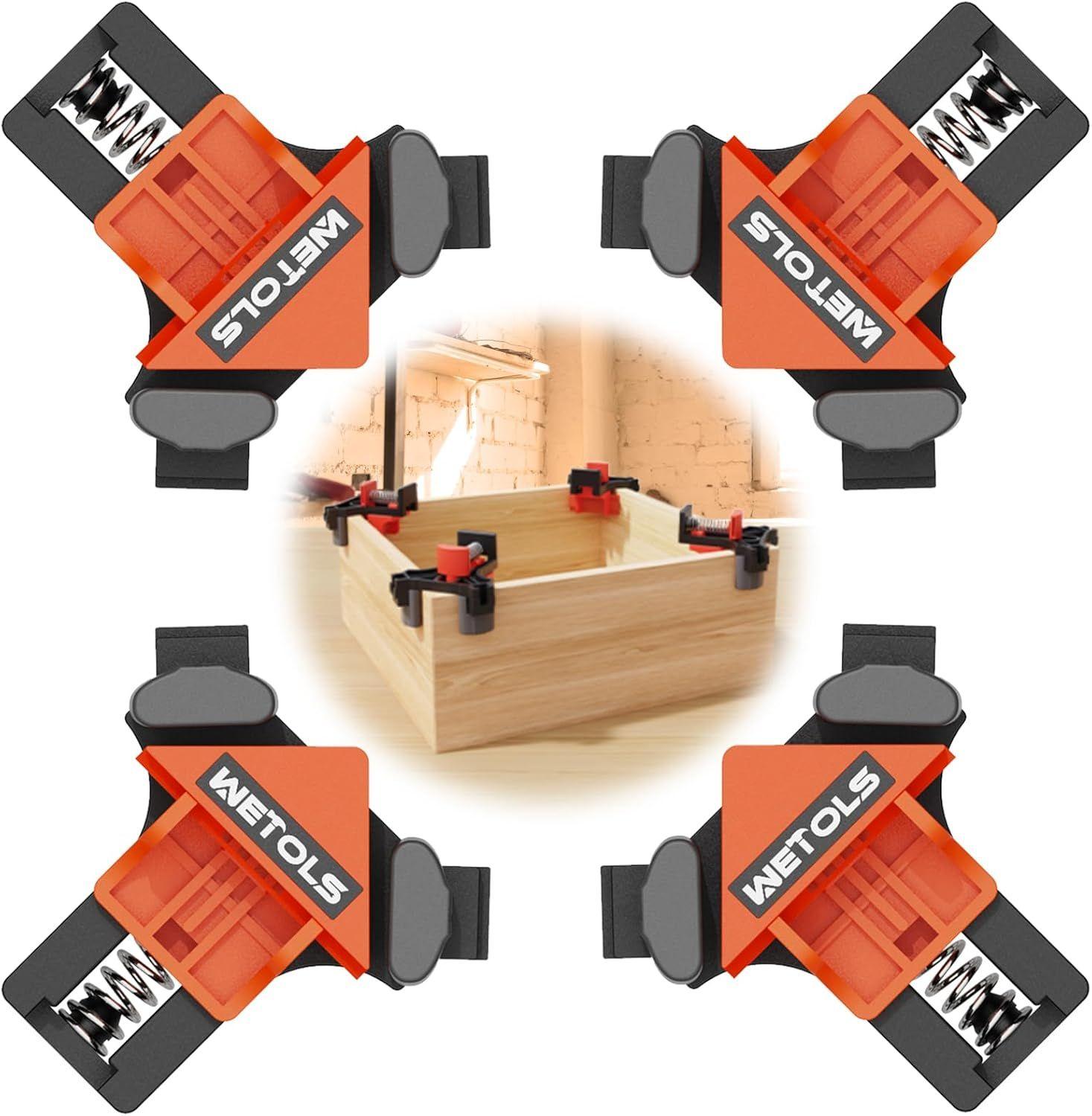 Wetols  Corner Clamp for Woodworking (4Pieces) - Orange - Excellent