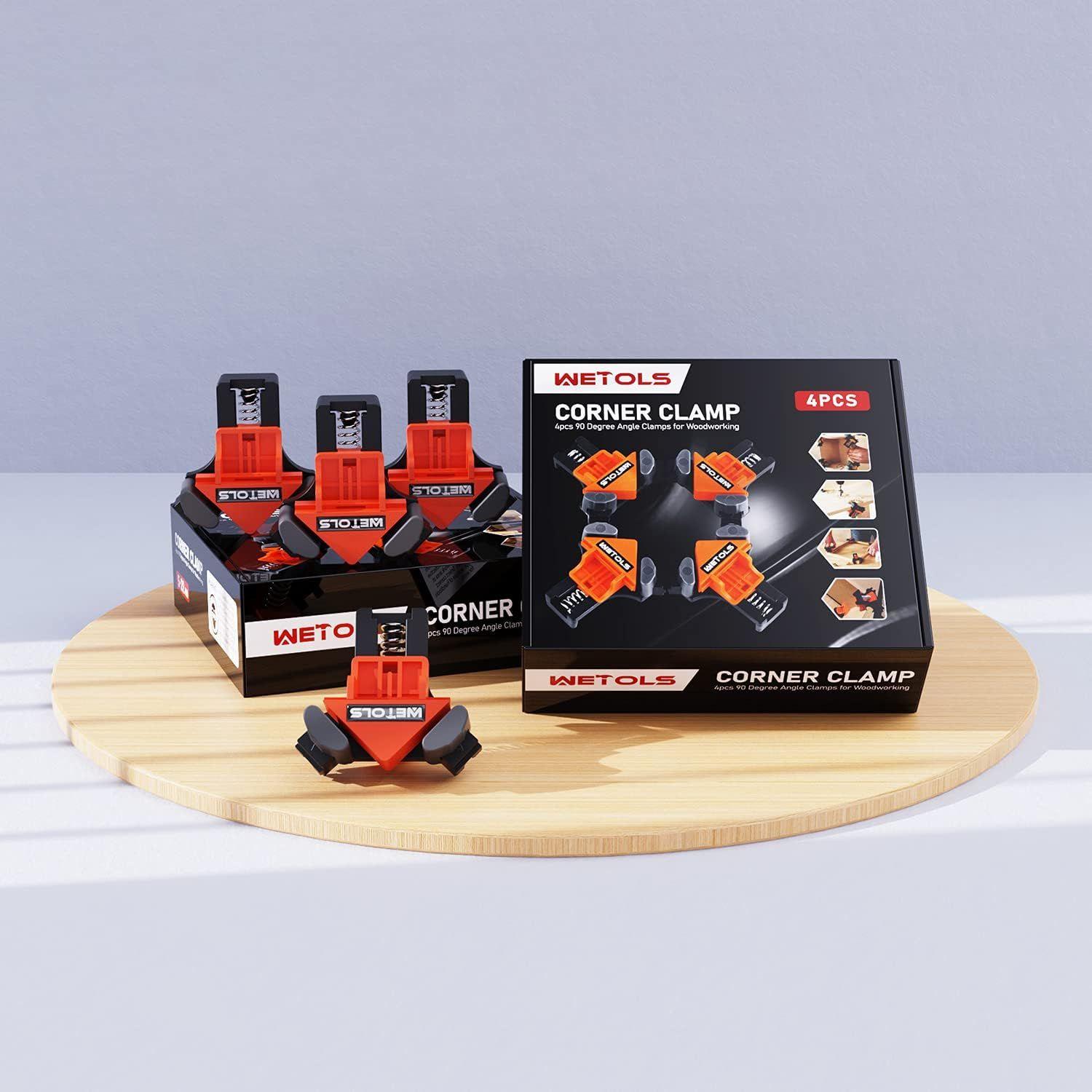 Wetols Corner Clamp for Woodworking (4Pieces) - Orange