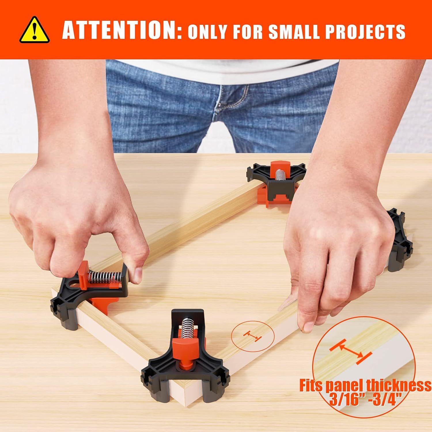 Wetols Corner Clamp for Woodworking (4Pieces) - Orange