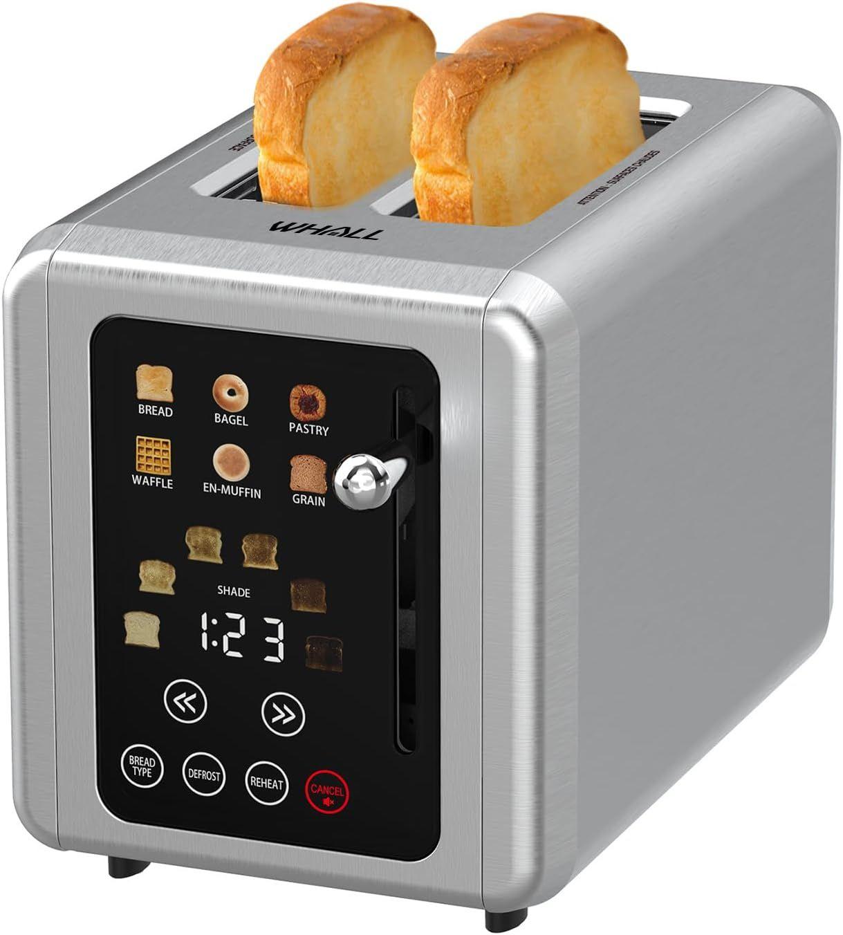 Whall  KST075AU 2 Slice Touch Screen Toaster with 6 Shade Settings - Stainless Steel - Excellent