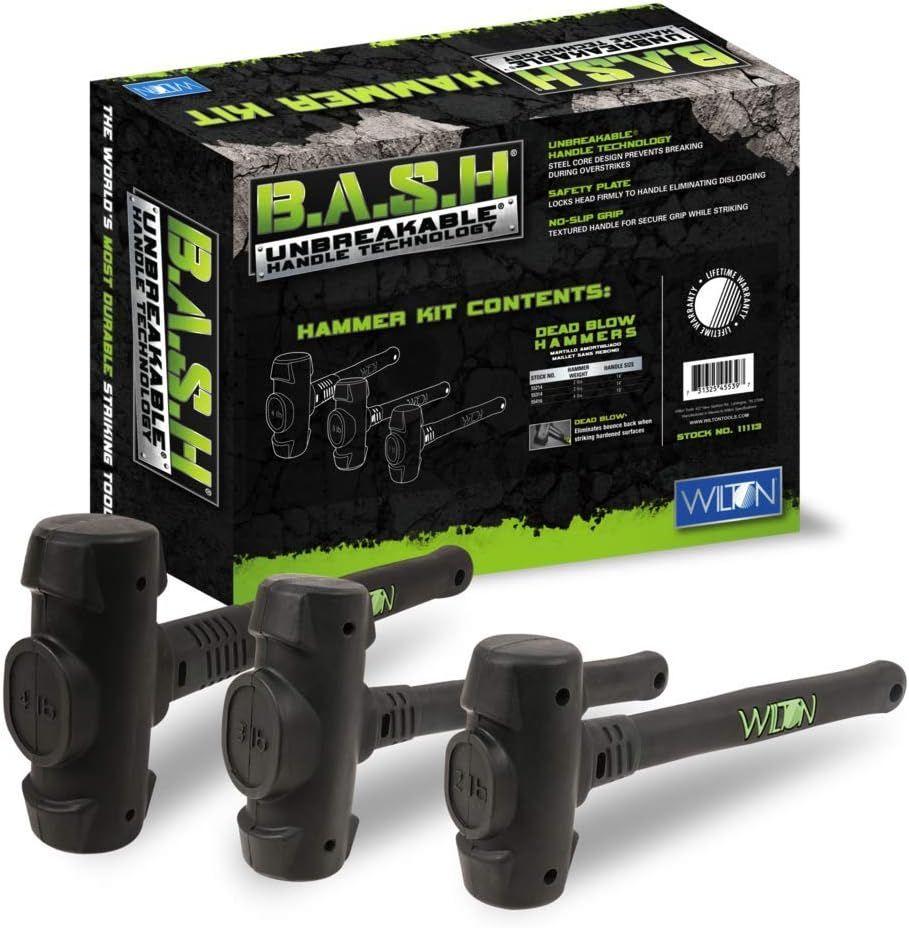 Wilton  B.A.S.H 11113 Dead Blow Hammer (3 Pc) - Black - Premium