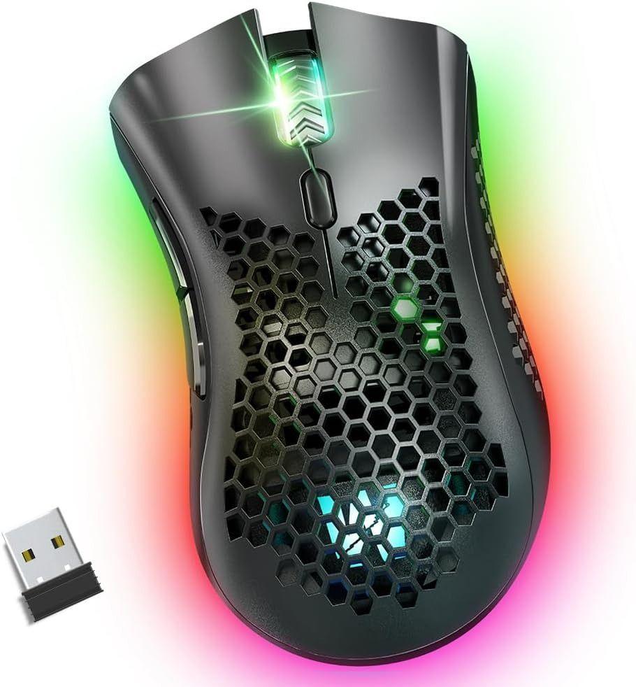 WolfLawS  KM-1 Wireless Gaming Mouse - Black - Excellent