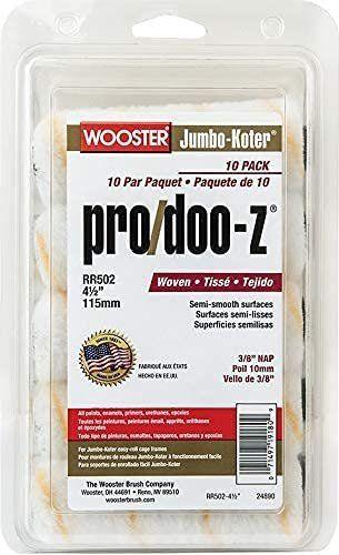 Wooster  RR502 4.5" Pro/Doo-Z 3/8" Nap (10-Pack) - White - Premium