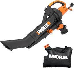 Worx WG505 Trivac 12 Amp 3-in-1 Leaf Blower - Black/Orange