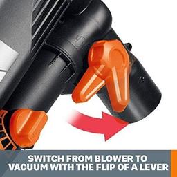 Worx WG505 Trivac 12 Amp 3-in-1 Leaf Blower - Black/Orange