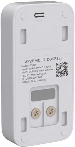 Wyze Video Doorbell Only (Wired) - White