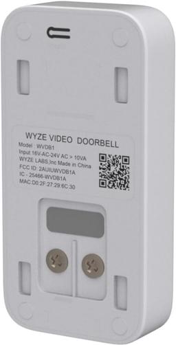 Wyze Video Doorbell Only (Wired) - White