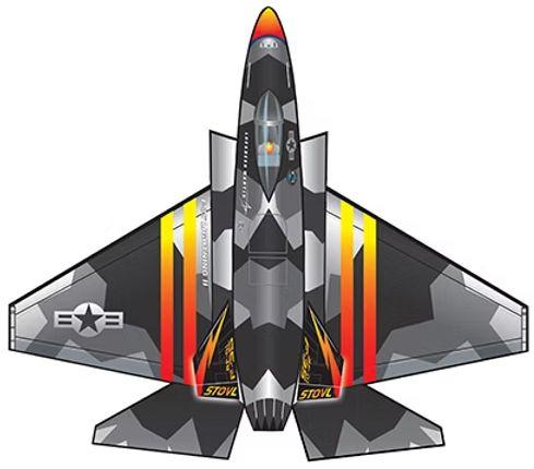 X-Kites  Deluxe Nylon Kite F-35 Lightning ll - Gray - Brand New