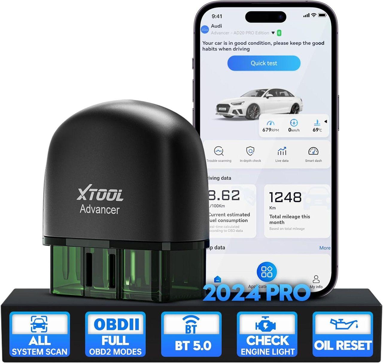 XTOOL  Advancer AD20 Pro OBD2 Scanner - Black - Excellent