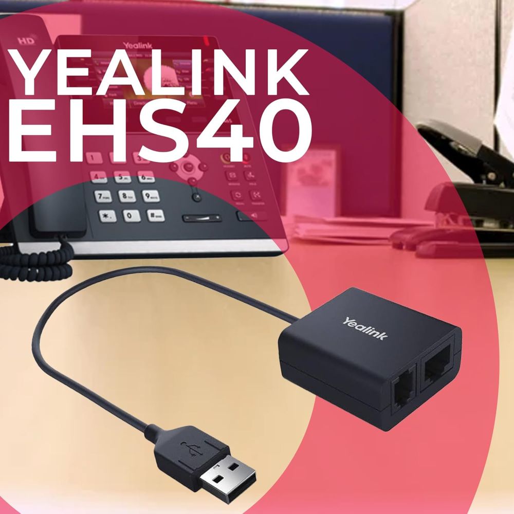 Yealink EHS40 Wireless Headset Adapter - Black