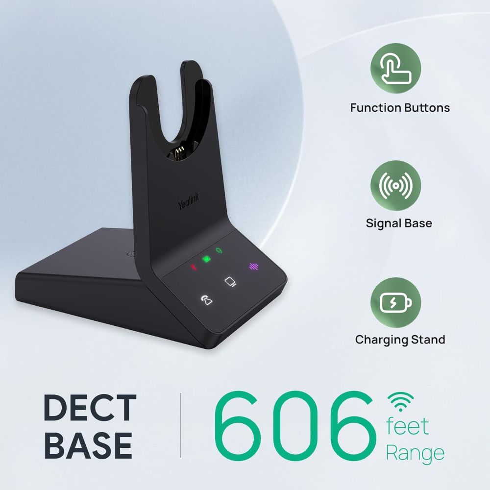 Yealink WH64 Mono DECT Wireless Headset - Black