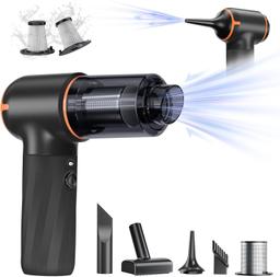 Yiju 4-in-1 12000Pa Handheld Car & Home Vacuum Cleaner - Black/Orange