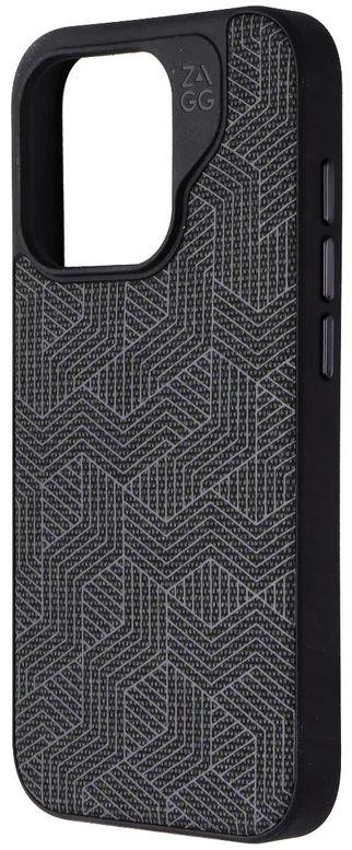 Zagg London Snap Phone Case for iPhone 15 Pro - Black Geo