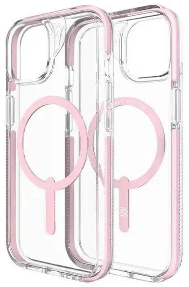 Zagg Piccadilly Snap Phone Case for iPhone 15/14/13 - Clear/Pink