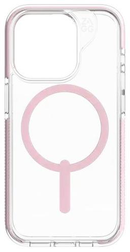 Zagg Piccadilly Snap Phone Case for iPhone 15 Pro - Clear/Pink