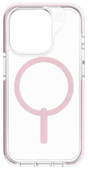 Zagg Piccadilly Snap Phone Case for iPhone 15 Pro - Clear/Pink