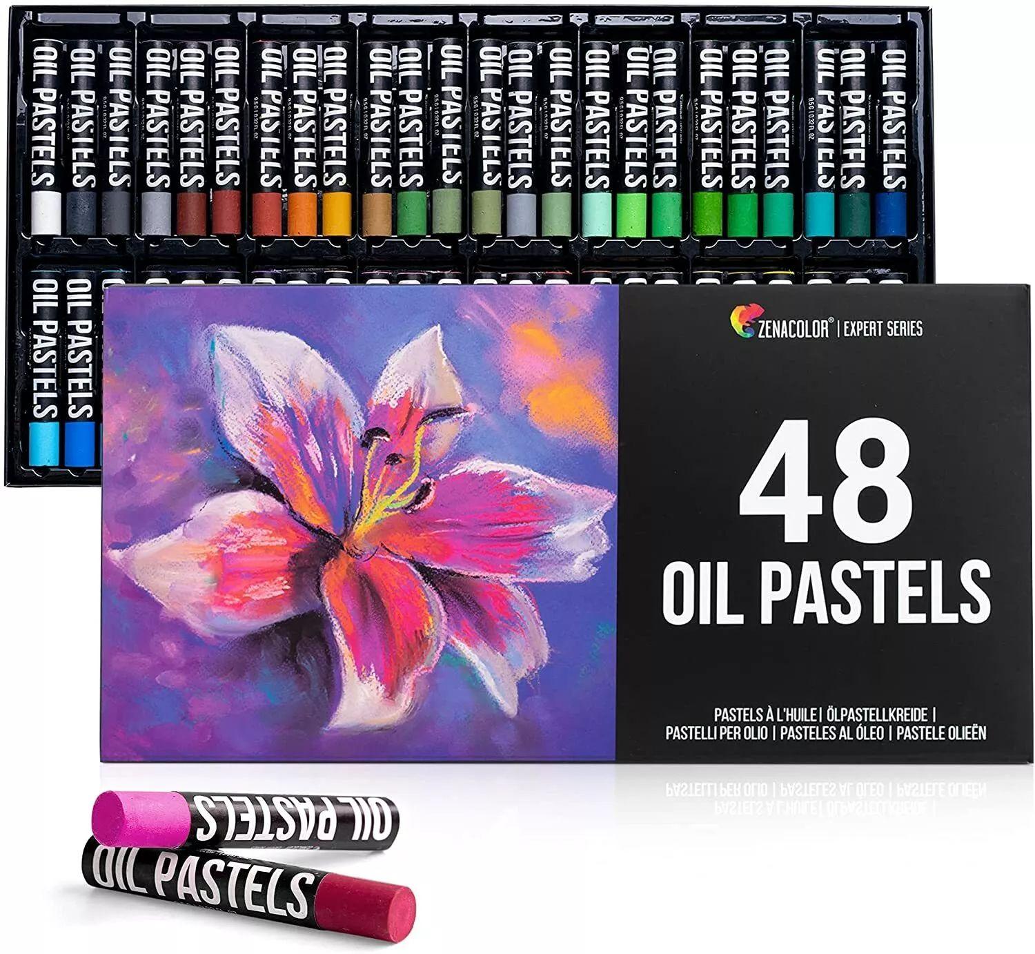 Zenacolor  Expert Series Set of 48 Oil Pastels - Multicolor - Acceptable