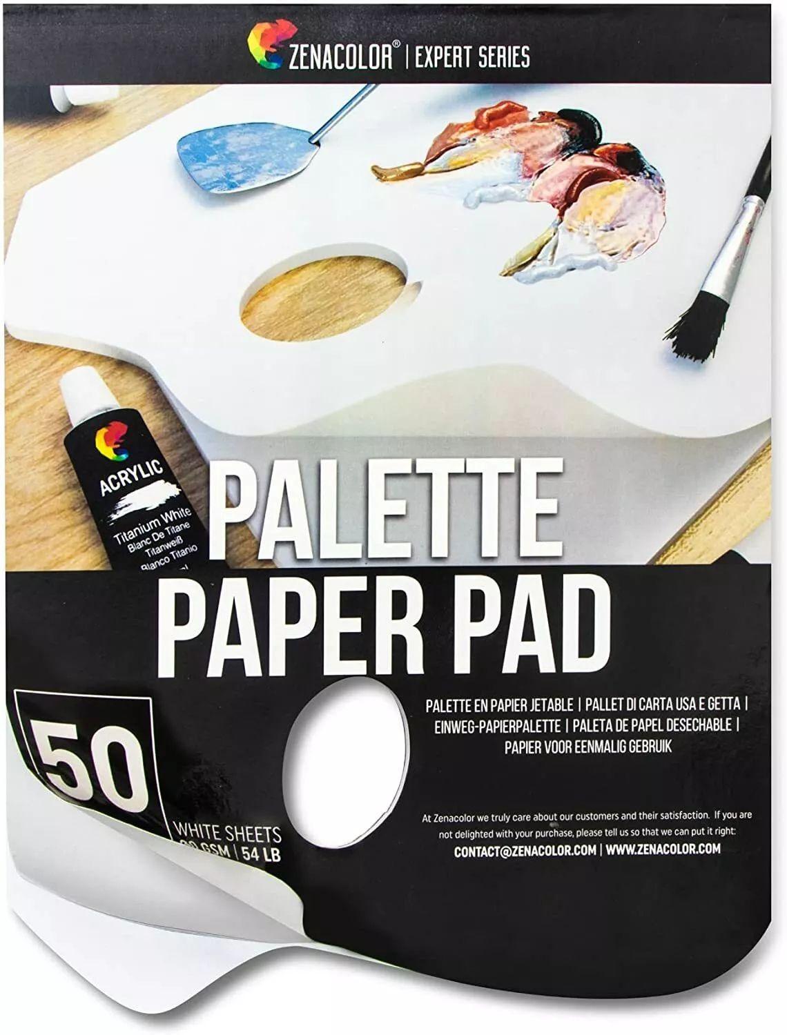 Zenacolor  Palette Pad 50 Sheet Paper - White - Premium