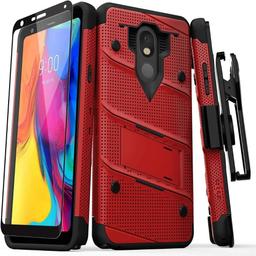 ZIZO BOLT Series Phone Case for LG Harmony 3/ K40/ Solo - Red/Black - Brand New