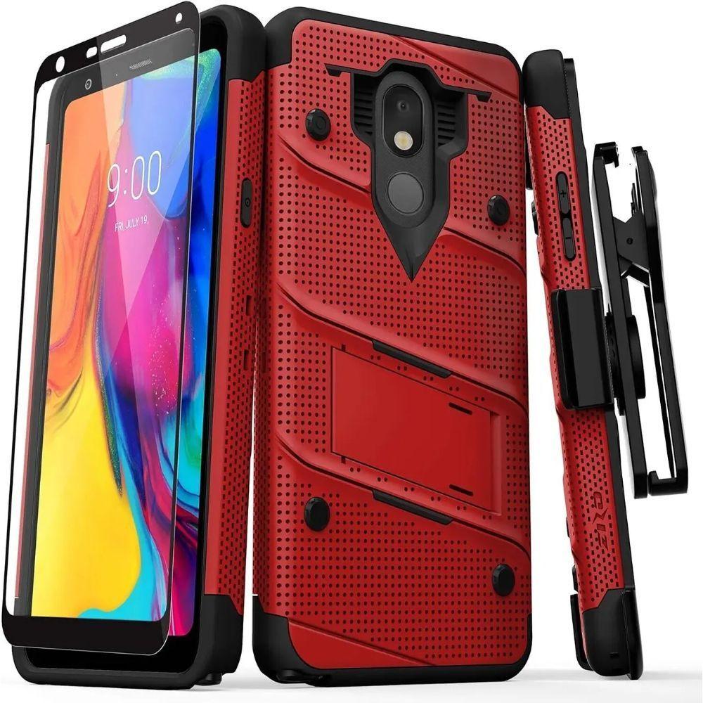 ZIZO BOLT Series Phone Case for LG Harmony 3/ K40/ Solo - Red/Black - Brand New
