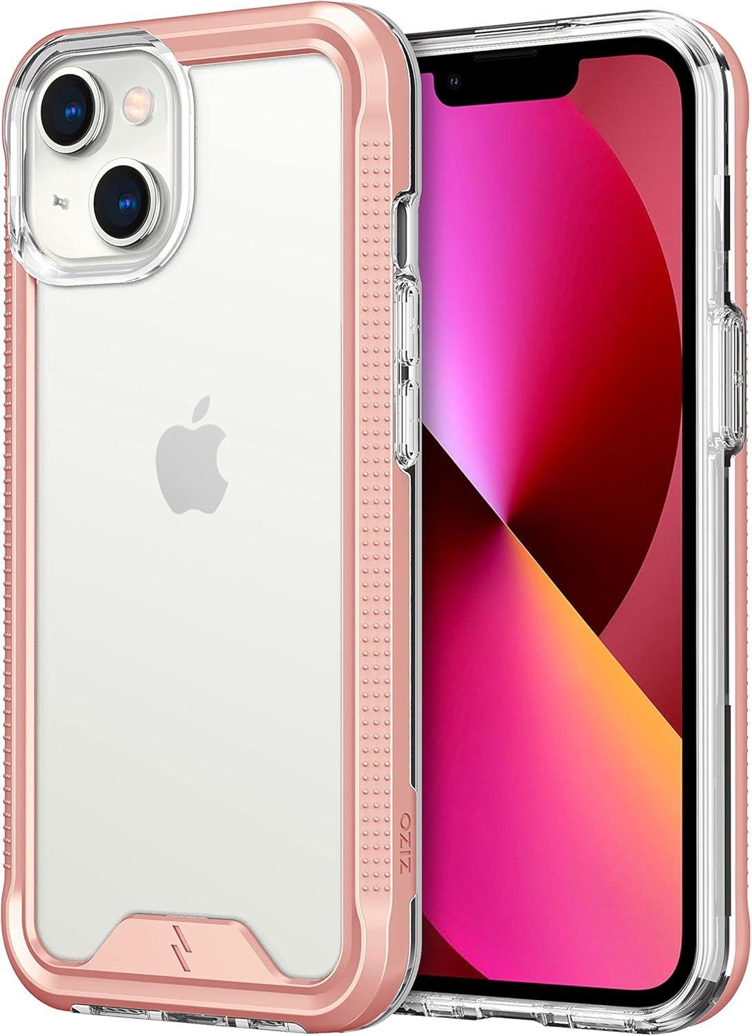 Zizo Ion Series Phone Case for iPhone 13 - Rose Gold/Clear