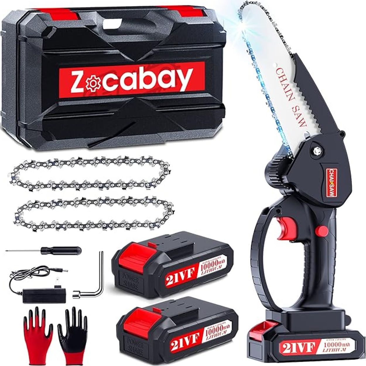 Zocabay Mini Chainsaw 6" Portable Cordless Chainsaw