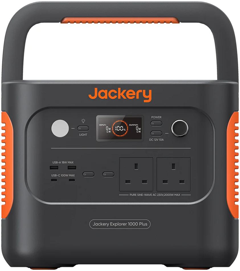 Jackery  Explorer 1000 Plus Portable Power Station - Black/Orange - Excellent