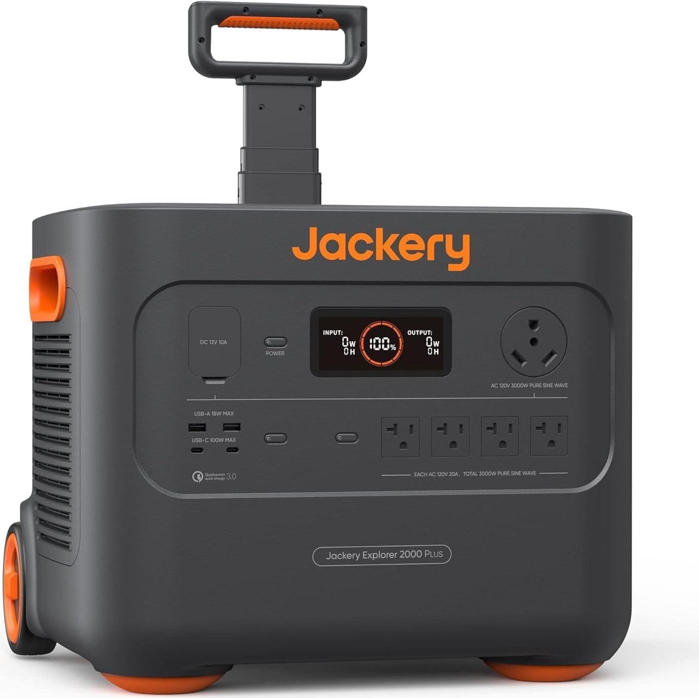 Jackery  Explorer 2000 Plus Portable Power Station - Black/Orange - Excellent