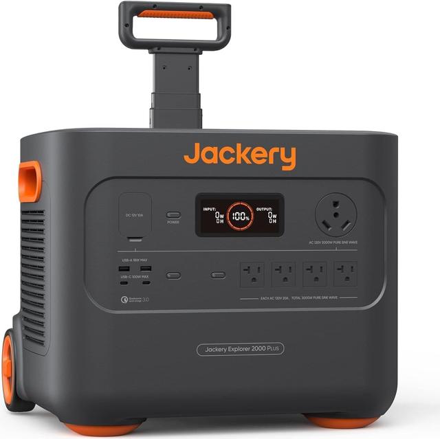 Jackery  Explorer 2000 Plus Portable Power Station in Black/Orange in Excellent condition