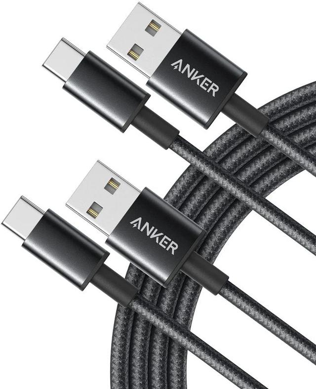 Anker  Premium Nylon USB-C to USB-A Cable (2-Pack)  in Black in Excellent condition