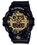 Casio CASIO Men's Multi-Dial Quartz Watch with Resin Strap GA-710GB-1A in Black/Gold in Excellent condition