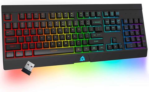 KLIM  Rival Wireless RGB Gaming Keyboard - Black - Excellent