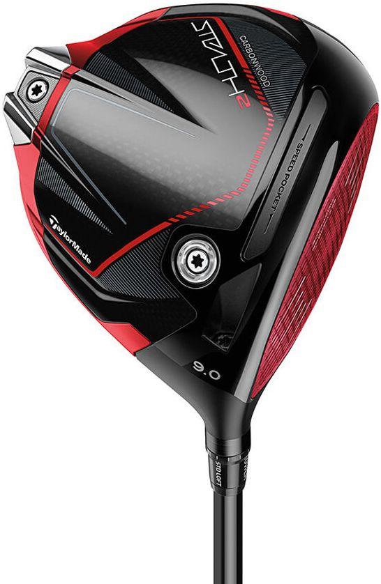 TaylorMade  Stealth 2 Driver 9° Diamana S+ Shaft Stiff Flex Left Handed in Black/Red in Pristine condition