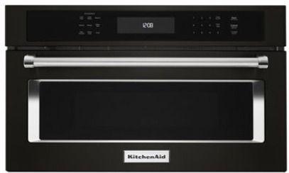 KitchenAid  KMBP107EBS 1.4-cu ft Built-In Microwave with Sensor Cooking Controls in Black Stainless in Excellent condition