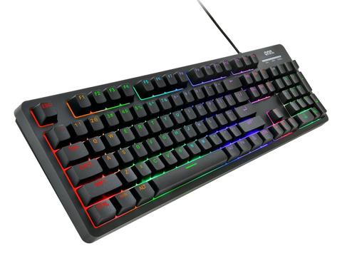 onn.  104-Key LED USB Wired Gaming Membrane Keyboard - Black - Excellent