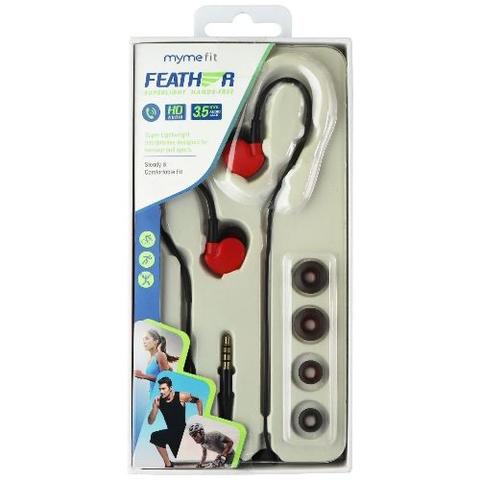 MyMe  Fit Feather SuperLight Hands-Free 3.5mm Headphones for Workout - Black - Excellent