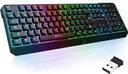 KLIM  Chroma Rechargeable Wireless Gaming Keyboard in Black in Excellent condition