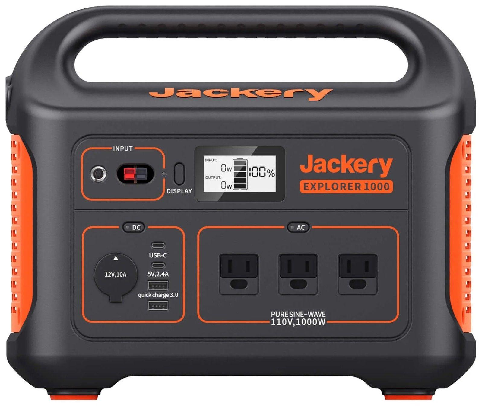 Jackery  Explorer 1000 Portable Power Station - Black/Orange - Excellent