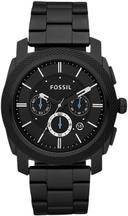 Fossil  Machine Chronograph Stainless Steel Watch (FS4552IE) in Black in Excellent condition