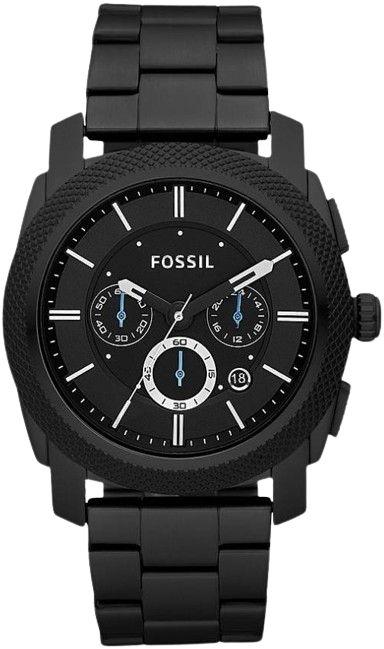 Fossil  Machine Chronograph Stainless Steel Watch (FS4552IE) in Black in Excellent condition